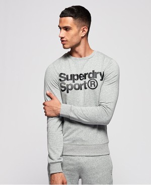 Superdry Core Sport Crew Férfi Pulóver Világos Szürke | LPVFB5863